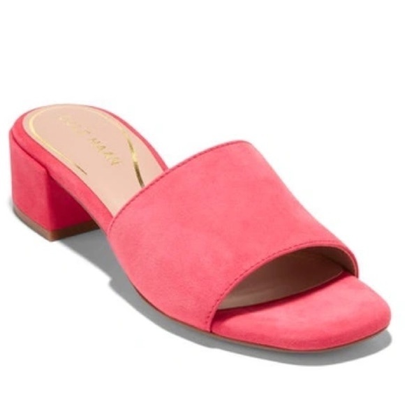 Cole Haan Geranium Calli Single Band Block Heel Slide Sandal - Size 9.5 - Picture 1 of 10